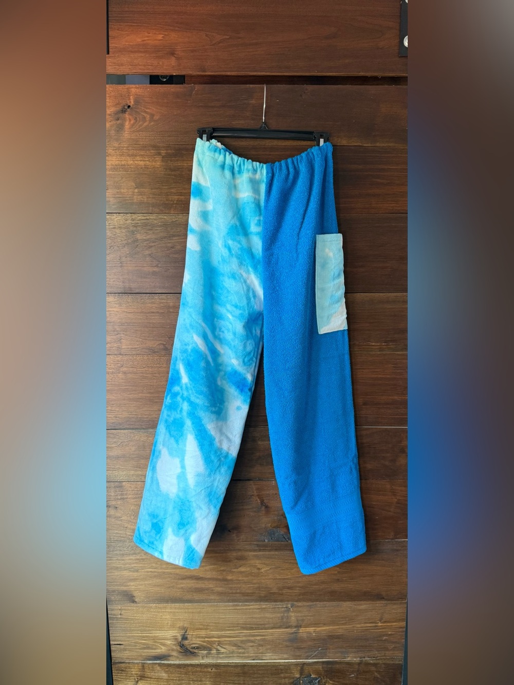 Towel pants blue tie dye